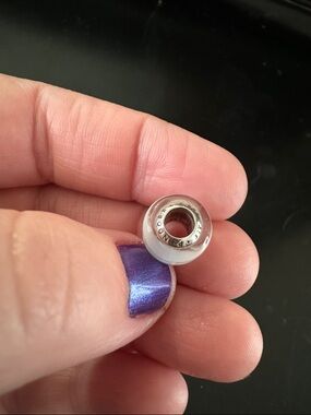 Pandora white murano glass charm